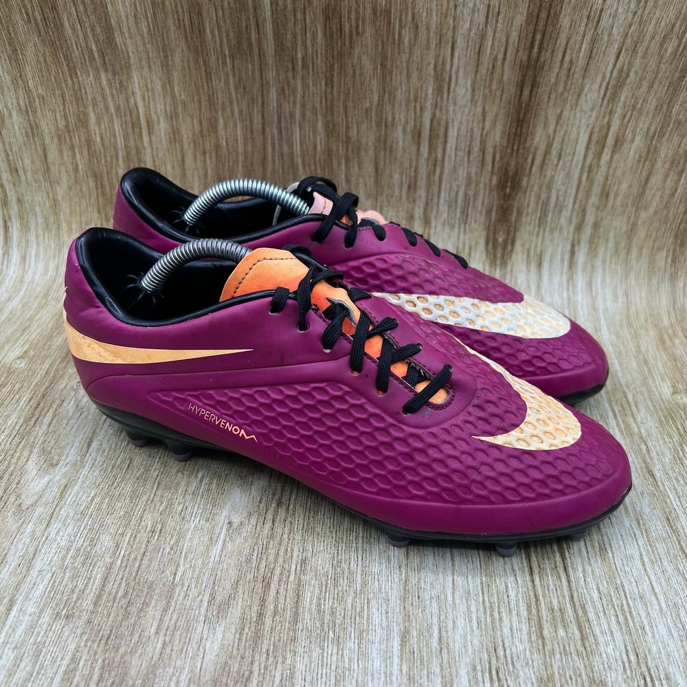 Nike Hypervenom Phelon FG Women's Size 8 Purple Orange Soccer Cleats 599077-585